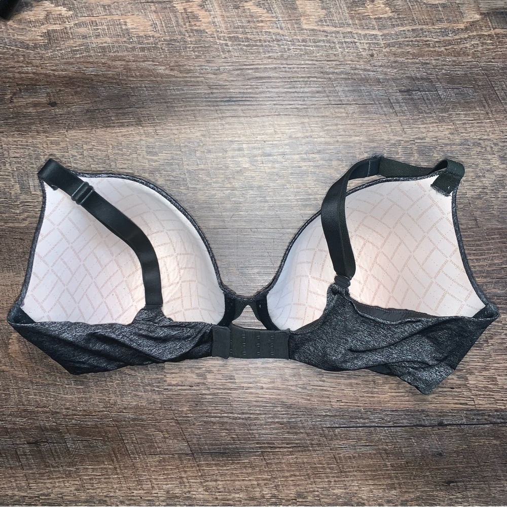 Victoria’s Secret Uplift Semi Demi Size 38DDD/ 38F Charcoal Gray - Picture 4 of 6